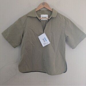 Jil Sander Olive Polo Short Sleeve Shirt Size XXS NWT